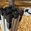 Garten-Pavillon Klappbar 3×3 m | Premium UV-/PVC-Schutz | Robuste BRIMO-Konstruktion | Schneller Aufbau ohne Werkzeug - ohne Wände - Orange Bild 5