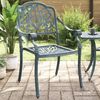 vidaXL Gartenstühle 2 Stk. Grün Aluminiumguss 4002801 Bild 3