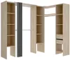Vente-unique - DORIAN Wardrobe and walk-in wardrobe Holz, Platte Beige - B 141 cm x H 205 cm x L 164 cm234 cm Bild 2