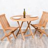LebensWohnArt Gartentisch Teak Gartentisch KURSI klappbar ca. D100cm Esstisch Bild 5