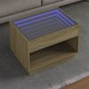 Couchtisch, Sofatisch mit Infinity-LED Sonoma-Eiche 70x50x50 cm Bild 2