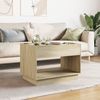 Couchtisch, Sofatisch mit Infinity-LED Sonoma-Eiche 70x50x50 cm Bild 3