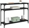 vidaXL Konsolentisch mit Regal Schwarz Eichen-Optik 100 x 29 x 75 cm 882201 Bild 3