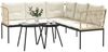 vidaXL Garten-Sofagarnitur mit Kissen Schwarz Stahl und Textilene 3283743 Bild 4