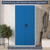 Mehrzweckschrank Metall abschließbar DAWID - Funktionaler Metallschrank | Schließfachschrank Putzmittelschrank Besenschrank Vorratsschrank, 185x90x45cm Grau-Blau Bild 3