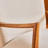 Signature 'JACQUES' Sessel aus massiver Eiche mit Leinensitz - L66 cm - Hellgrau Bild 4