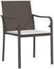 vidaXL Gartenstühle mit Kissen 2 Stk. Braun 56x59x84 cm Poly Rattan 364093 Bild 3