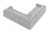 Ecksofa Ibiza Stoff – Modern & Bequem - Samtstoff - Hellgrau Bild 4