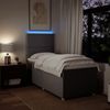 vidaXL Boxspringbett mit Matratze Taupe 100x200 cm Stoff 3293488 Bild 4