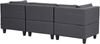 Beliani 'Unstad' Sofa, Dunkelgrau, Leinenoptik, 72 x 76 x 228 cm, ohne Ottomane, Einzelsofa Bild 5