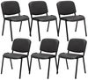 6er Set Besucherstuhl Ken Kunstleder, grau Bild 2