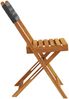 vidaXL Gartenstühle 6 Stk. Klappbar Schwarz Poly Rattan & Massivholz 3214593 Bild 5