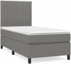 vidaXL Boxspringbett mit Matratze Dunkelgrau 80x200 cm Stoff 3141890 Bild 2