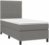 vidaXL Boxspringbett mit Matratze Dunkelgrau 80x200 cm Stoff 3141890 Bild 3