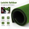 3-in-1-Abschlagmatte für Golf mit Kunstrasen 2 Golf-Tees 2 Ausrichtungsstäben & 6 vorgebohrten Abschlaglöchern 152 x 117 cm Bild 5