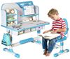 Büro für Kinder mit mehreren Funktionen, verstellbare Neigung mit Fächern und Ergonomie für die Liege,Blau,110 x 80 x 54 cm Bild 2