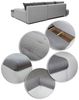 Ecksofa mit Schlaffunktion Faris - Couch mit Bettkasten, Big Sofa, Sofagarnitur, Couchgarniitur, Polsterecke (Weiß + Dunkelgrau (Madryt 120 + Inari 94), Ecksofa Rechts) Bild 3