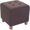 2er Set Sitzhocker CELIS - Stoff Braun 45x45x46 cm | Hocker Schlafzimmer Polsterhocker Wohnzimmer Sitzbank Esszimmer Bild 2