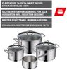 Silit Topf-Set Extra Cook Induktion, Kochgeschirr-Set mit Glasdeckel, Innenskalierung, Edelstahl 18/10 (Set, 7-tlg, 3x Kochtöpfe 16/20/24 cm mit Deckel, 1x Stielkasserolle 16 cm), SiliTherm Universalboden, breiter Schüttrand, spülmaschinengeeignet Bild 2