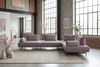 KAWOLA Ecksofa CANE Schlafsofa Daybed mit 2 Armlehnkissen Stoff lila 80 x 210 x 310 cm Bild 2
