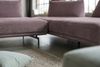 KAWOLA Ecksofa CANE Schlafsofa Daybed mit 2 Armlehnkissen Stoff lila 80 x 210 x 310 cm Bild 5