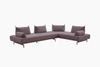 KAWOLA Ecksofa CANE Schlafsofa Daybed mit 2 Armlehnkissen Stoff lila 80 x 210 x 310 cm Bild 3