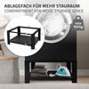 ML-DESIGN Waschmaschinenuntergestell Waschmaschinenzubehör Untergestell Unterbausockel Podest für Trockner, Zubehör für Waschmachinen, Doppel Waschmaschinen Unterbau mit Ablage 128x54x32cm Stahl schwarz Bild 2