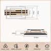ZMH LED Deckenleuchte Dimmbar Holz Deckenlampe: 2/3-Ringen Wohnzimmerlampe, LED fest integriert, 3000-6500K, Schwarz Deckenbeleuchtung mit Fernbedienung Design Bild 2