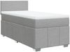 vidaXL Boxspringbett mit Matratze Hellgrau 100x200 cm Stoff 3289272 Bild 3