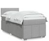 vidaXL Boxspringbett mit Matratze Hellgrau 100x200 cm Stoff 3289272 Bild 1