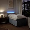 vidaXL Boxspringbett mit Matratze Hellgrau 100x200 cm Stoff 3289272 Bild 5