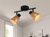 LED Deckenstrahler 2-flammig mit Lampenschirmen aus Papiergarn, B: 40,5cm Bild 5
