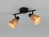 LED Deckenstrahler 2-flammig mit Lampenschirmen aus Papiergarn, B: 40,5cm Bild 3