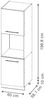 Herdumbauschrank Fame-Line Hellblau-grau 60 cm offen Vicco Bild 3