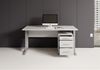 Schreibtisch >Clermont< (2-teilig) inkl. Rollcontainer, weiss - 150x73x70cm (BxHxT) Bild 5