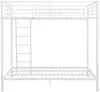 Vente-unique - GEMINI Bett Metall Weiß - B 140 cm x H 185 cm x L 199 cm Bild 4