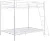 Vente-unique - GEMINI Bett Metall Weiß - B 140 cm x H 185 cm x L 199 cm Bild 2