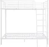 Vente-unique - GEMINI Bett Metall Weiß - B 140 cm x H 185 cm x L 199 cm Bild 3