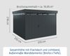 Hörmann EcoStar Euroline Gerätehaus Flachdach mit Lichtband 310 x 310 Anthrazitgrau 1-flg Bild 3