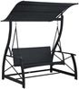 vidaXL Hollywoodschaukel 3-Sitzer mit Dach Poly Rattan Schwarz 49228 Bild 5