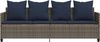 Sonnenliege, Gartenliege mit Kissen Grau Poly Rattan Bild 5