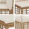 vidaXL Outdoor-Sofagarnitur Natur Polyester 3437538 Bild 5