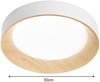 LED Deckenleuchte ARKA Weiß mit Holzoptik, hell & 3 Lichtfarben, Ø 50cm Bild 4