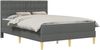 vidaXL Bettgestell mit Matratze Dunkelgrau 160 x 200 cm Stoff 3415119 Bild 2