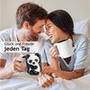 MiaMio Tasse Panda 3D-Motiv, 400 ml, Schwarz-Weiß, 2-tlg, Keramik, 3D-Panda-Motiv, 400 ml, schwarz-weiß Bild 4