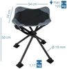 yourGEAR Campingstuhl your GEAR Campinghocker Sesto Vierbein Hocker große Sitzfläche 120kg Bild 2