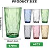 6er Set Große Acryl Trinkgläser 470 ml - Wassergläser Cocktailgläser Bild 2