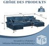 4-Sitzer Wohnlandschaft B 272 x T 136 x H 88 cm aus Chenille mit 2 Liegeflächen Bild 5