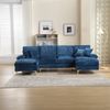 4-Sitzer Wohnlandschaft B 272 x T 136 x H 88 cm aus Chenille mit 2 Liegeflächen Bild 2