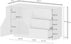 Dmora Kommode All, Küchen-Sideboard mit 2 Türen und 3 Schubladen, Wohnzimmer-Buffet, 100 % Made in Italy, 141 x 43 x 86 cm, Schiefer und Ahorn, Bild 3